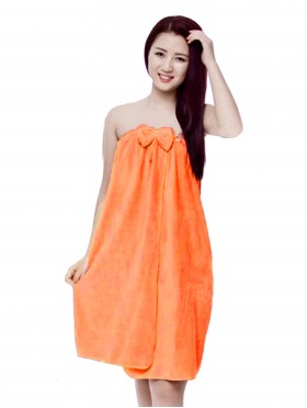 Elasticated Wrap Towel Dress w/ Bow